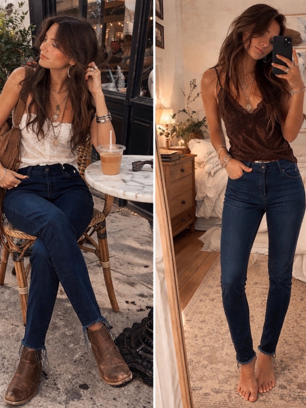 FRAME Le High Skinny Jeans Raw Hem Dark Wash | Petite Friendly 24” Inseam